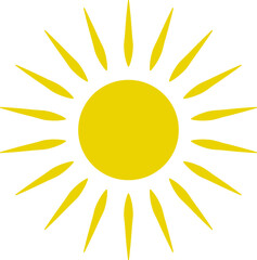 Sun icon. Yellow sun star icons or logo collection. Summer, sunlight, sunset, sunburst. Vector illustration.