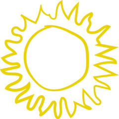 Sun icon. Yellow sun star icons or logo collection. Summer, sunlight, sunset, sunburst. Vector illustration.