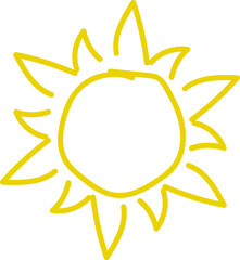 Sun icon. Yellow sun star icons or logo collection. Summer, sunlight, sunset, sunburst. Vector illustration.