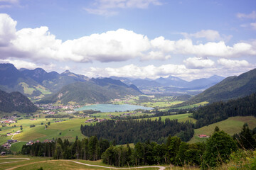 landscape in the mountains in Walchsee, Austria
