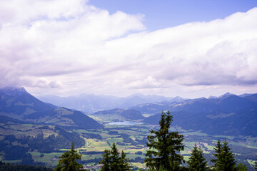 landscape in the mountains in Walchsee, Austria