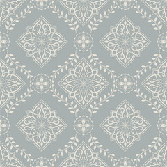 Vintage floral seamless pattern with decorative flowers and leaves for wallpaper, wrapping, and home decor
