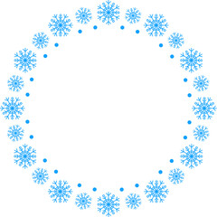 Snowflake Circle Frame