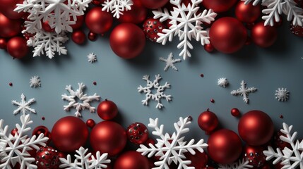 Merry Christmas Lettering Frame With Snowflakes, Merry Christmas Background ,Hd Background