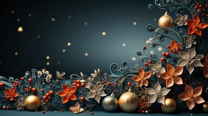 Merry Christmas Lettering With Swirls, Merry Christmas Background ,Hd Background