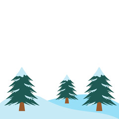Obraz premium Snow Field Winter Landscape