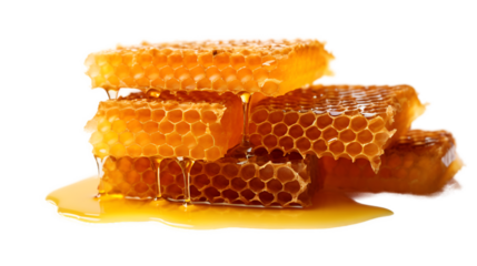honeycombs on transparent background for advertising