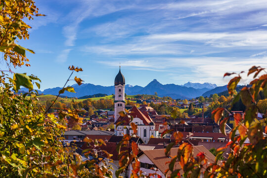 Nesselwang - Allg&auml;u - Herbst - Panorama - Ortsansich - Oktober