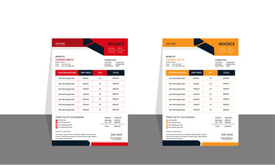 Creative modern invoice design