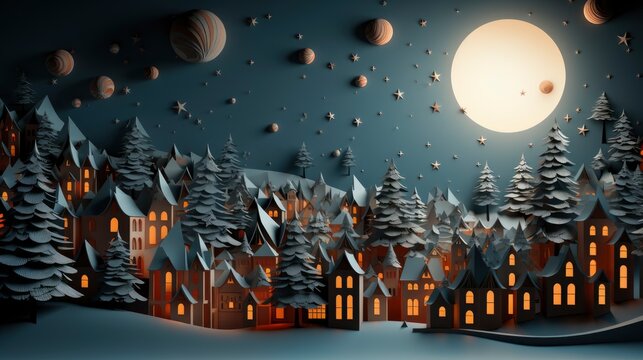 Paper Style Christmas Season Background, Merry Christmas Background ,Hd Background
