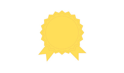 gold seal with ribbon