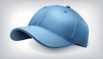 blue cap isolated on white background, top view.