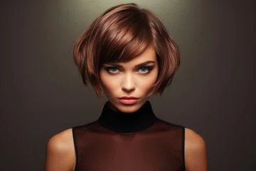 Fototapeten Woman With Trendsetting Hairstyle, Haircut © Ezio Gutzemberg
