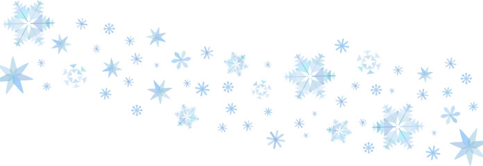 クリスマスに使える水色の雪の結晶のベクター背景画像