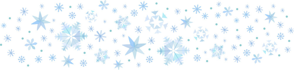 クリスマスに使える水色の雪の結晶のベクター背景画像 - obrazy, fototapety, plakaty