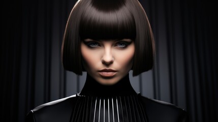 Woman With Trendsetting Hairstyle, Haircut