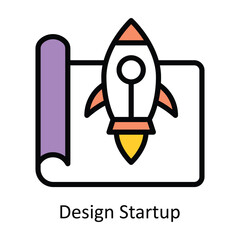 Design Startup vector Filled outline Design illustration. Symbol on White background EPS 10 File
