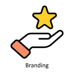 Branding vector Filled outline Design illustration. Symbol on White background EPS 10 File