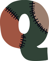 Stitch Alphabet Letter Q