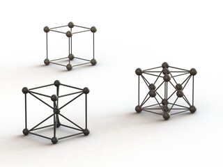 Cubic System Lattices 3D print model - obrazy, fototapety, plakaty
