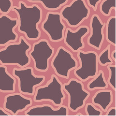 Organic shapes cheetah pattern. Abstract seamless repeat background. Hand drawn modern art. Pink Purple Doodle graphic
