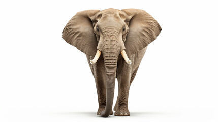 Obraz premium African elephant on white background. Made with generative ai