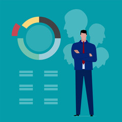 Investment asset allocation and balancing concept Businessman investors make pie charts to balance their portfolios to suit risk and return. © ABC-XYZ