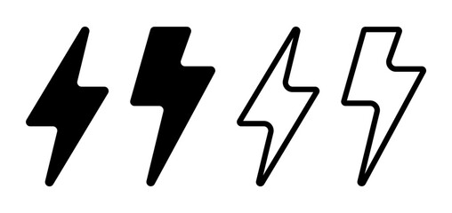 symbols of electricity and lightning strikes