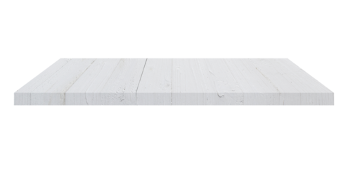 old wood shelves table isolated on transparent background. Png realistic design element.