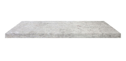 old wood shelves table isolated on transparent background. Png realistic design element. - 673654549