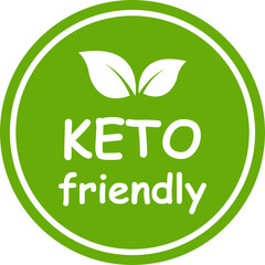 keto friendly diet healthy food label icon for graphic design, logo, website, social media, mobile app, UI illustration