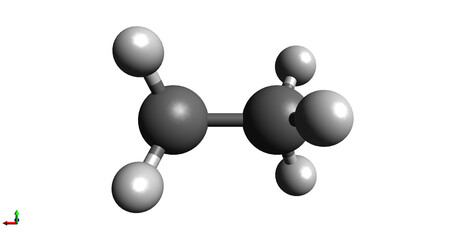 Ethane molecule, hydrocarbon