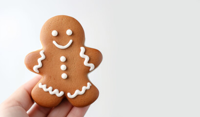 Gingerbread Cookie Elegance: Sweet Festive Delight on White