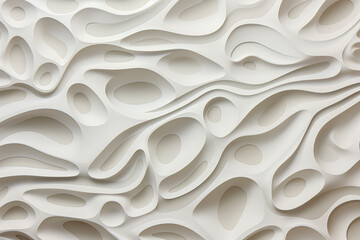 Elegant and minimalist, this white Voronoi design brings modern sophistication to home decor, created with Generative AI technology.