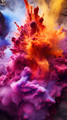 Fototapeta na wymiar Abstract background of colored smoke in the form of a cloud of fire