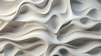 Fototapeta premium Clean white decoration meets organic Voronoi geometric art, perfect for contemporary aesthetics, created with Generative AI technology.