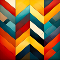Vivid geometric shapes form an abstract pattern, ideal for modern design projects, created with Generative AI technology