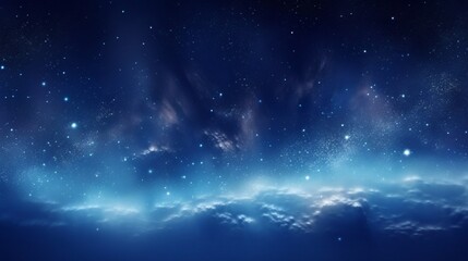 Blue sky galaxy with infinite stars, generative AI. - obrazy, fototapety, plakaty