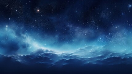Obraz na płótnie Canvas Blue sky galaxy with infinite stars, generative AI.