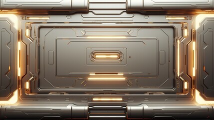 Obraz premium Space station or spaceship scifi style corridor or room. . Ultra modern sci-fi design