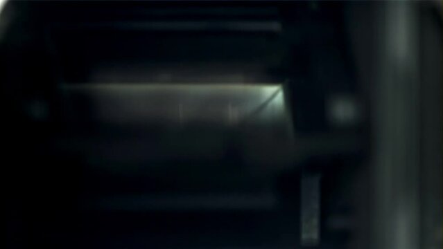 Operation of camera matrix shutters. Macro shot. Filmed on a high-speed camera at 1000 fps. High quality FullHD footage