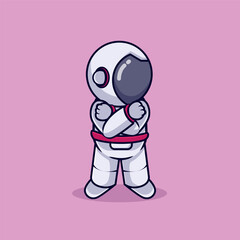Mascot Chibi astronaut series illustration