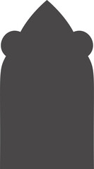 Ramadan frame shape. Door and window arch with Islamic design. Muslin oriental gate. Indian vintage arc with traditional ornament. Architecture element and sticker