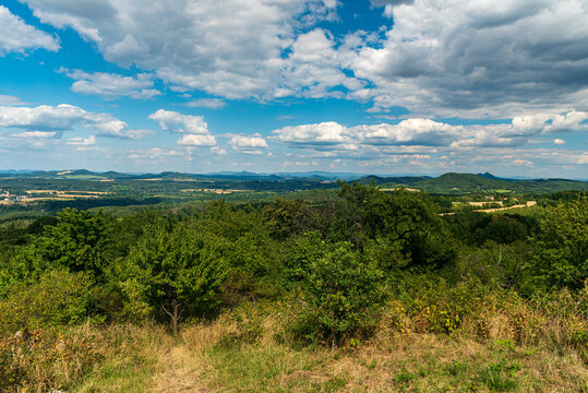 View from Nedvezi hill near Duba town in Czech republic