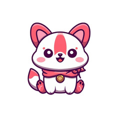 Single cute animal kawaii image with a solid clear background