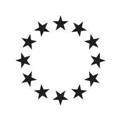 Stars circle icon in trendy flat style design vector illustration.