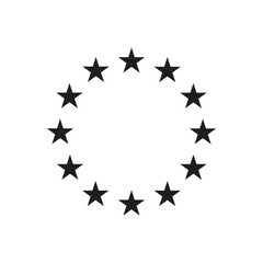 Stars circle icon in trendy flat style design vector illustration.