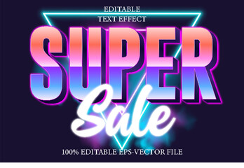 Super Sale Editable 3D Neon Style