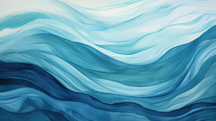 Obraz premium Wave pattern with sharp angular lines in bold shades of blue and teal