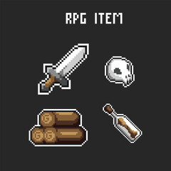 this is rpg item  Head icon in pixel art with simple color and black background ,this item good for presentations,stickers, icons, t shirt design,game asset,logo and your project.